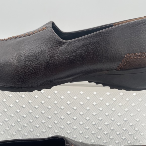 Paul Green Munchen Brown Leather Driving Wedge Loafer Slip On Shoes Womens 9 - Picture 5 of 9